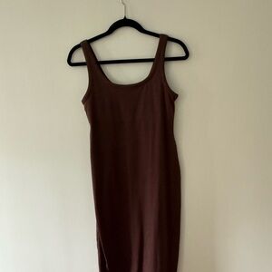 Beyond Yoga Brown Sleeveless Dress